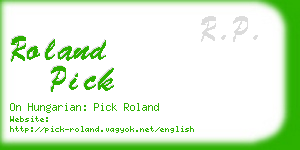 roland pick business card